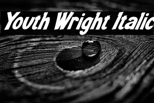 Youth Wright Italic Font examples