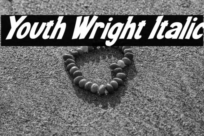Youth Wright Italic Font examples