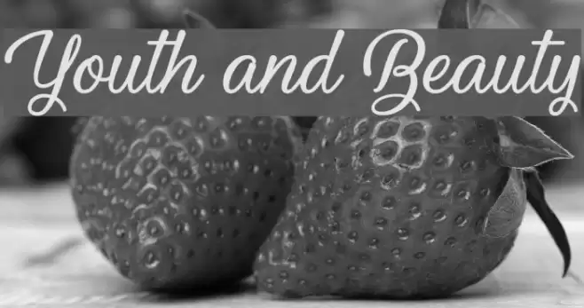 Youth and Beauty Font examples