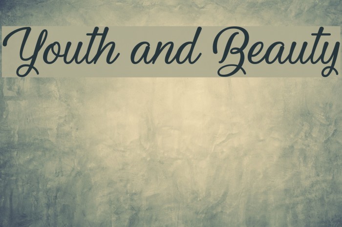 Youth and Beauty Font examples
