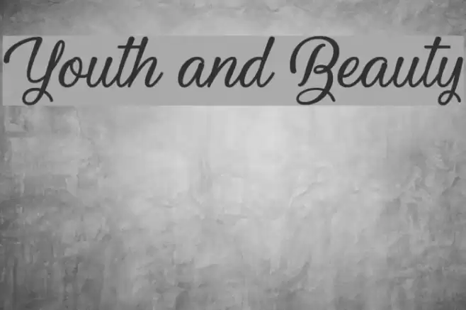 Youth and Beauty Font examples