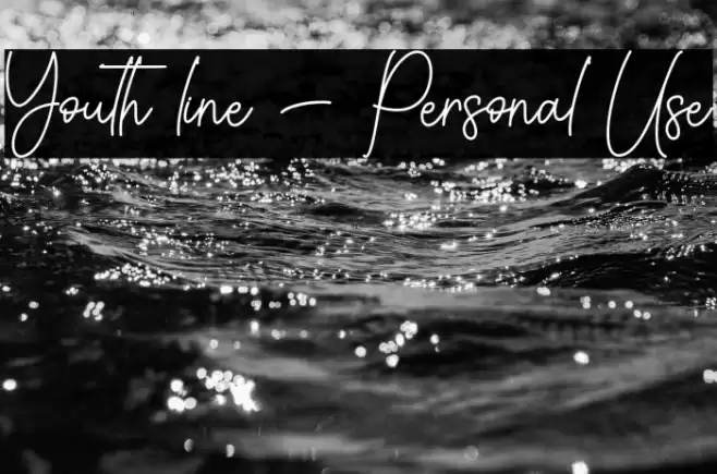 Youth line - Personal Use Font examples