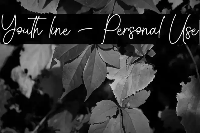 Youth line - Personal Use Font examples