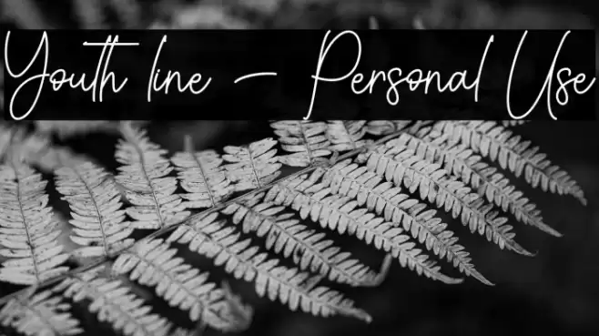 Youth line - Personal Use Font examples