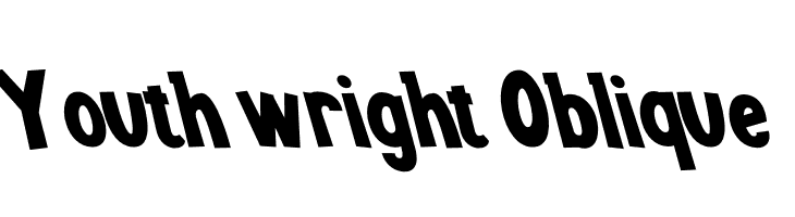 Youth wright Oblique  font caratteri gratis