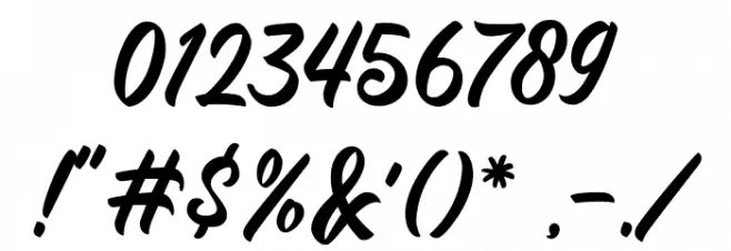 YoutherScript Font OTHER CHARS