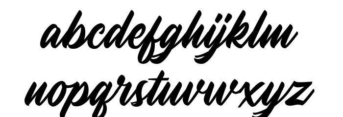 YoutherScript Font LOWERCASE