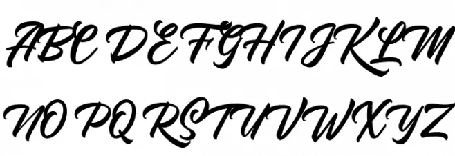 YoutherScript Schriftart Groß