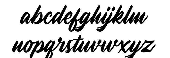 YoutherScript Font LOWERCASE
