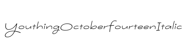 Youthing October Fourteen Italic  font caratteri gratis