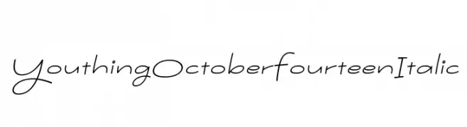 Youthing October Fourteen Italic  Descarca Fonturi Gratis