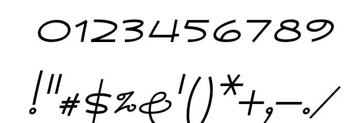 Youthing October Fourteen Italic Font OTHER CHARS
