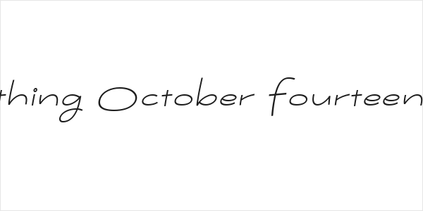 Youthing October Fourteen Italic Logo