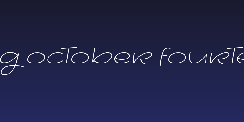 Youthing October Fourteen Italic Social Header