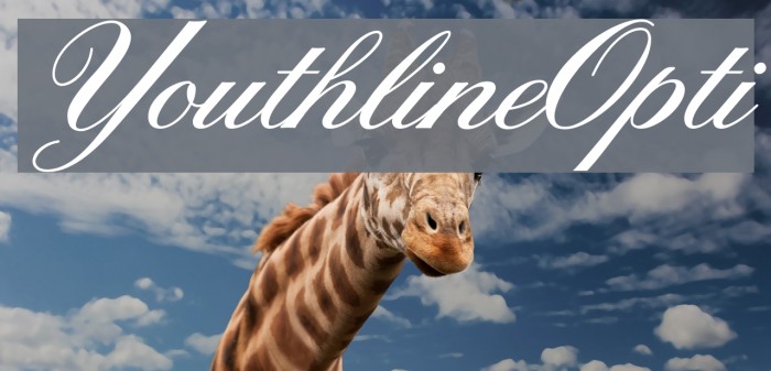 YouthlineOpti Font examples