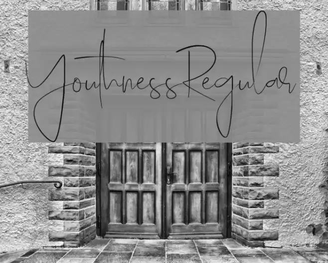 Youthness-Regular Font examples