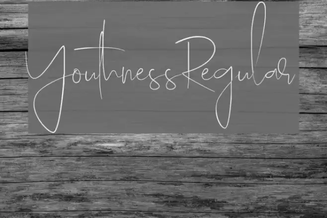 Youthness-Regular Font examples