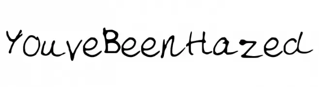 YouveBeenHazed  Frei Schriftart Herunterladen