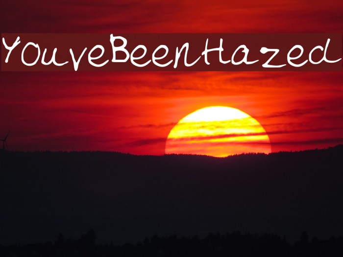 YouveBeenHazed Font examples