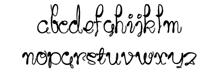 Youyu Regular Schriftart Kleinbuchstaben