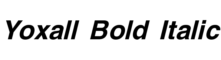 Yoxall Bold Italic Font