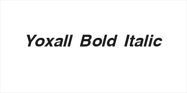 Yoxall Bold Italic Logo