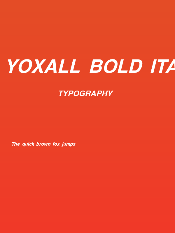 Yoxall Bold Italic Poster