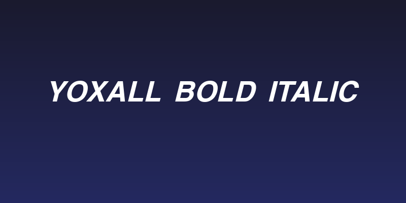 Yoxall Bold Italic Social Header
