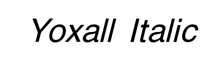 Yoxall Italic Font