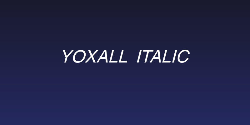 Yoxall Italic Social Header