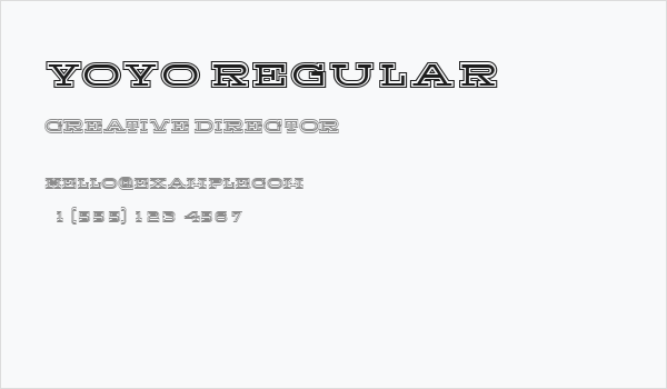 Yoyo Regular Business Card