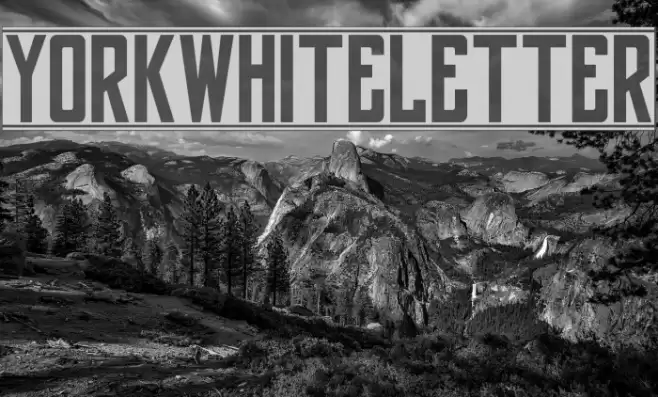 yorkwhiteletter Font examples