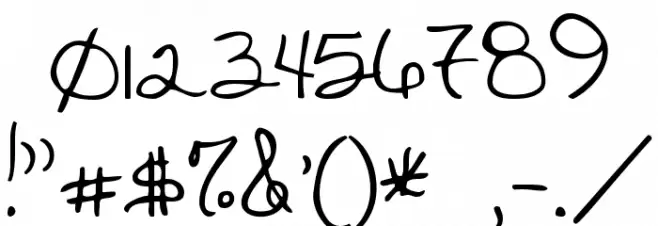 you found me Font OTHER CHARS