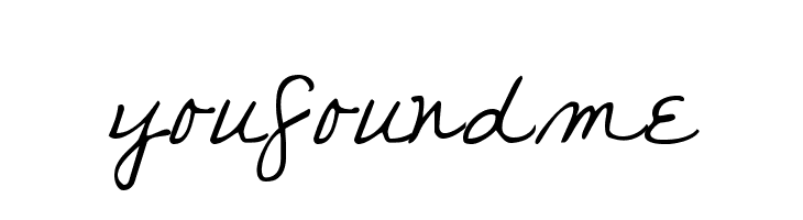 you found me  免费字体下载