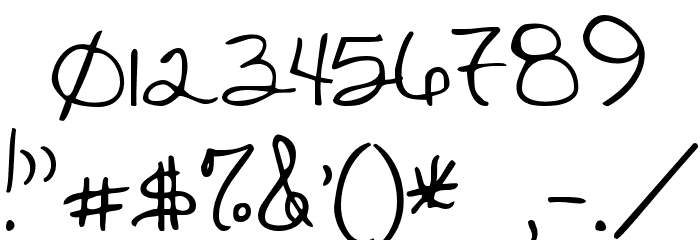 you found me Font OTHER CHARS