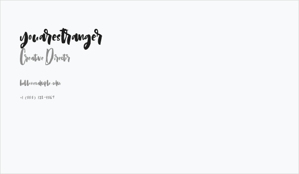 youarestranger Business Card