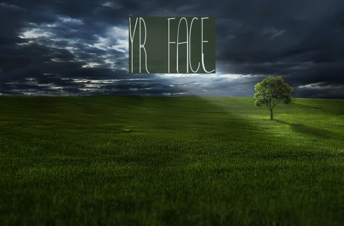 YR FACE Font examples