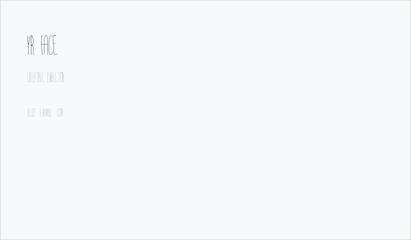 YR FACE Business Card