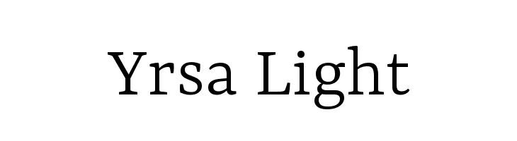 Yrsa Light  フリーフォントのダウンロード
