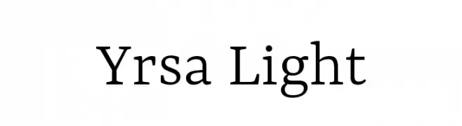 Yrsa Light  フリーフォントのダウンロード