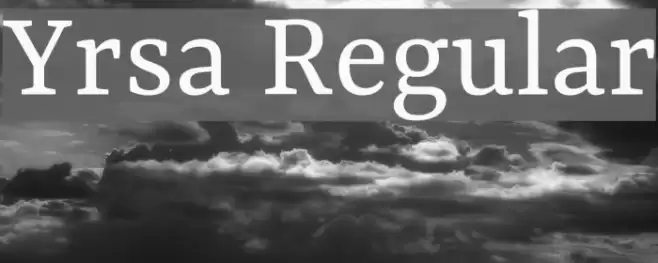 Yrsa Regular Font examples