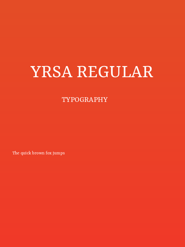 Yrsa Regular Poster