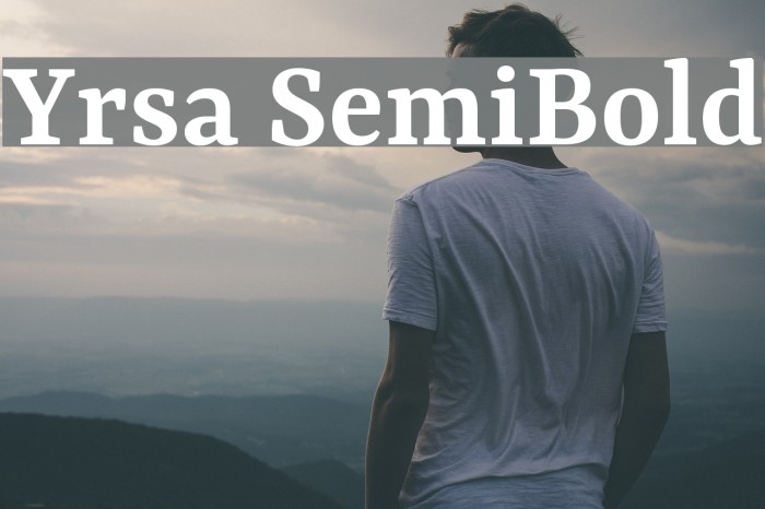 Yrsa SemiBold Font examples
