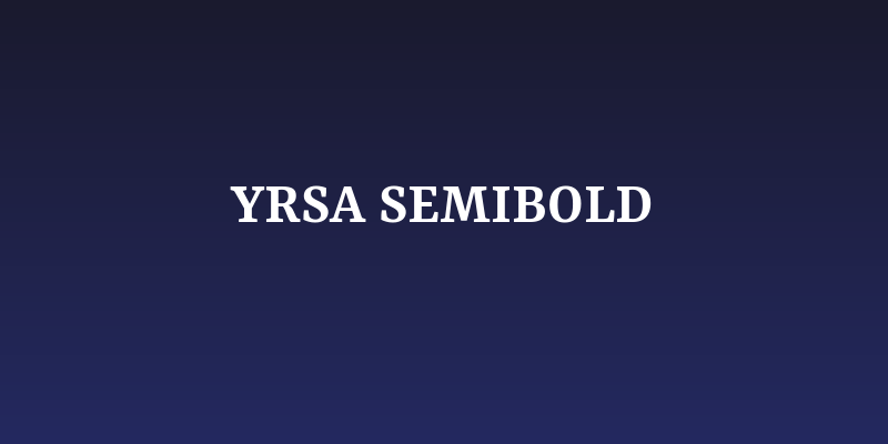 Yrsa SemiBold Social Header