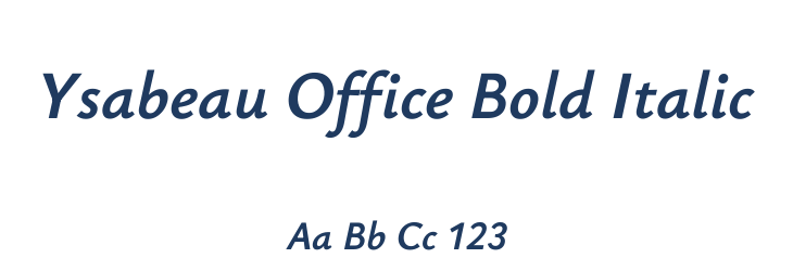 Ysabeau Office Bold Italic Font Preview