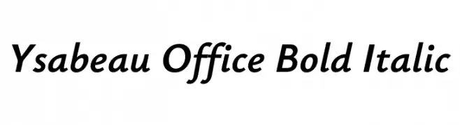 Ysabeau Office Bold Italic  Descarca Fonturi Gratis