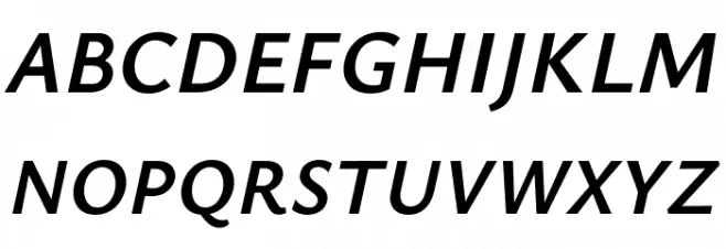 Ysabeau Office Bold Italic Caratteri MAIUSCOLE