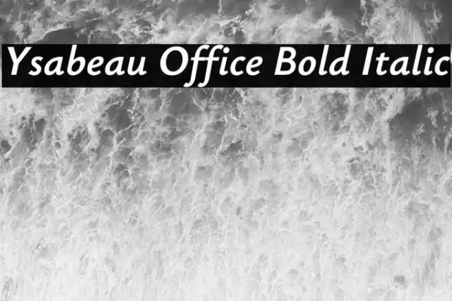 Ysabeau Office Bold Italic Caratteri examples