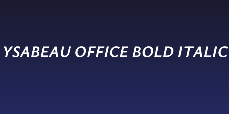 Ysabeau Office Bold Italic Social Header