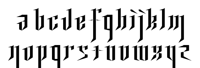 Ysgarth Normal Schriftart Kleinbuchstaben